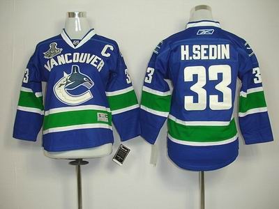 vancouver canucks 33 h.sedin blue 2011 stanley cup