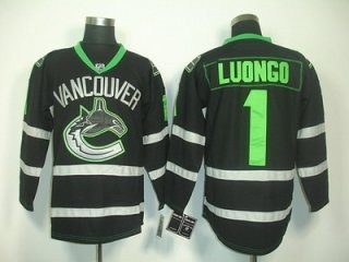 vancouver canucks 1 roberto luongo black jersey