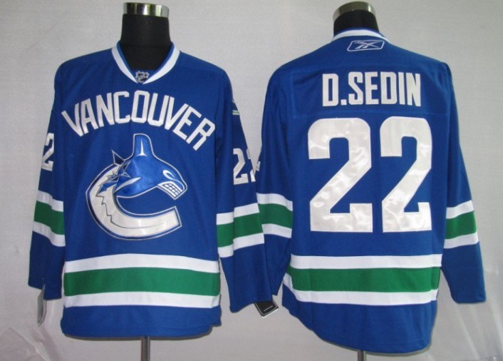 nhl jerseys vancouver canucks 33# h.sedin blue