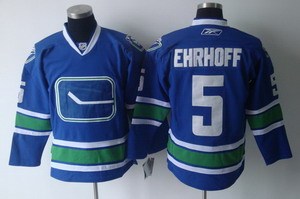 vancouver canucks 5 ehrhoff blue jerseys 3rd