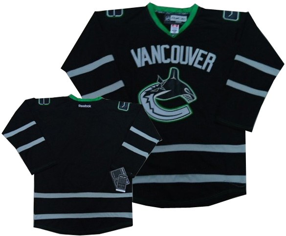 vancouver canucks blank black ice jersey