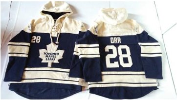 Maple Leafs #28 Colton Orr Blue Sawyer Hooded Sweatshirt Stitched NHL Jersey