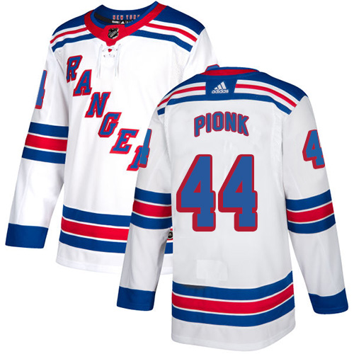 Rangers #44 Neal Pionk White Road Authentic Stitched Hockey Jersey