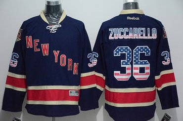 New York Rangers #36 Mats Zuccarello Navy Blue USA Flag Fashion Stitched NHL Jersey