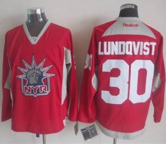 New York Rangers #30 Henrik Lundqvist Red Statue of Liberty Practice Stitched NHL jerseys