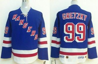 New York Rangers #99 Wayne Gretzky Blue Stitched NHL Jersey