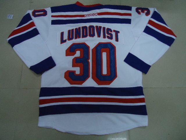 New York Rangers 30 Henrik Lundqvist white jerseys