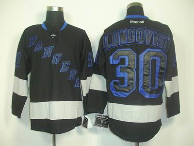 New York Rangers 30 H.Lundqvist black ice Jerseys