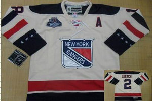 New York Rangers 2 Brian Leetch cream 2012 winter classic Jersey