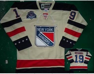 New York Rangers #19 Brad Richards cream 2012 winter classic Jersey