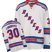 New York Rangers#30 Henrik Lundqvist white Jersey