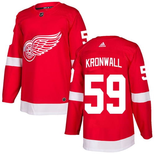 Red Wings #59 Niklas Kronwall Red Home Authentic Stitched Hockey Jersey