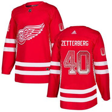 Red Wings 40 Henrik Zetterberg Red Drift Fashion Adidas Jersey