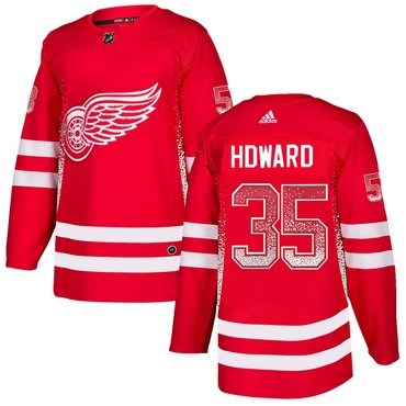 Red Wings 35 Jimmy Howard Red Drift Fashion Adidas Jersey