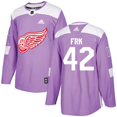 Adidas Red Wings #42 Martin Frk Purple Authentic Fights Cancer Stitched NHL Jersey