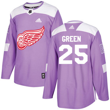 Adidas Red Wings #25 Mike Green Purple Authentic Fights Cancer Stitched NHL Jersey