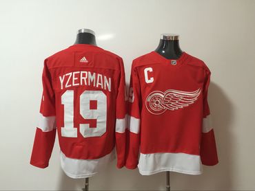 Red Wings 19 Steve Yzerman Red Adidas Jersey