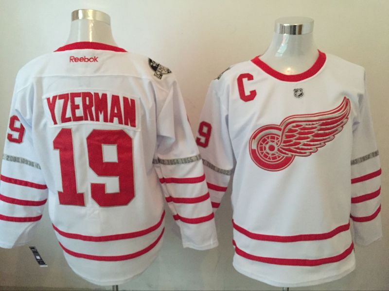 Red Wings 19 Steve Yzerman White 2017 Centennial Classic Reebok Jersey