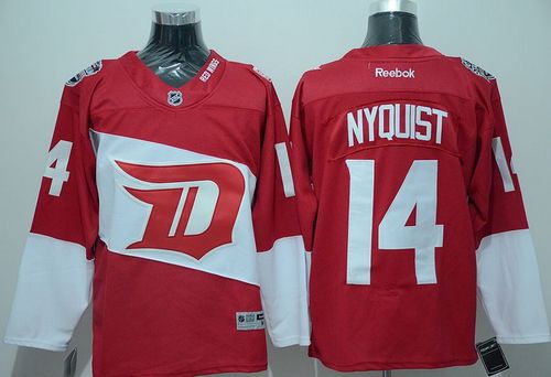 Red Wings #14 Gustav Nyquist Red 2016 Stadium Series Stitched NHL Jersey