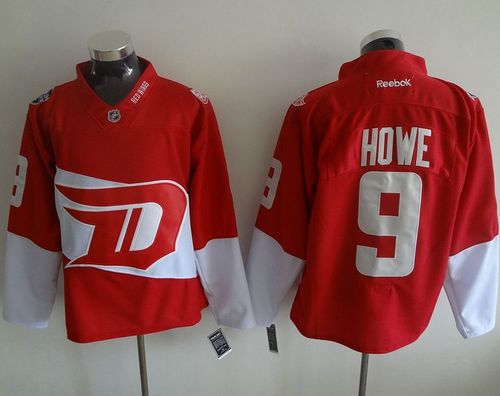 Red Wings #9 Gordie Howe Red 2016 Stadium Series Stitched NHL jerseys