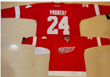 Detroit Red Wings #24 Bob Probert Red Stitched NHL Jersey