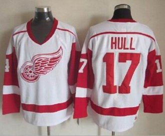 Detroit Red Wings #17 Brett Hull White CCM Throwback Stitched NHL Jersey