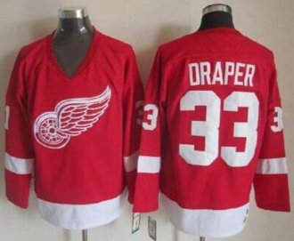 Detroit Red Wings #33 Kris Draper Red CCM Throwback Stitched NHL Jersey