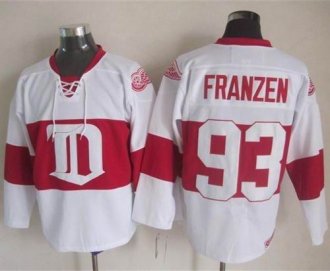 Detroit Red Wings #93 Johan Franzen White Winter Classic CCM Throwback Stitched NHL Jersey