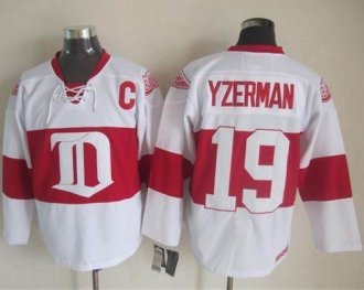 Detroit Red Wings #19 Steve Yzerman White Winter Classic CCM Throwback Stitched NHL jersey