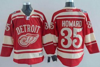 Detroit Red Wings #35 Jimmy Howard Red 2014 Winter Classic Stitched NHL Jersey