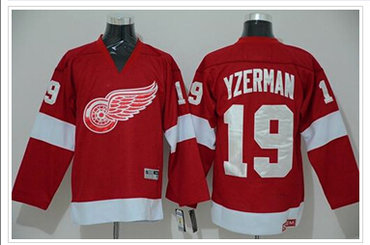 Detroit Red Wings #19 Steve Yzerman Red CCM Stitched NHL Jersey