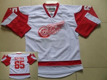 Detroit Red Wings #65 Danny DeKeyser White Stitched NHL Jersey