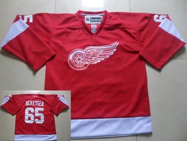 Detroit Red Wings #65 Danny DeKeyser Red Stitched NHL Jersey