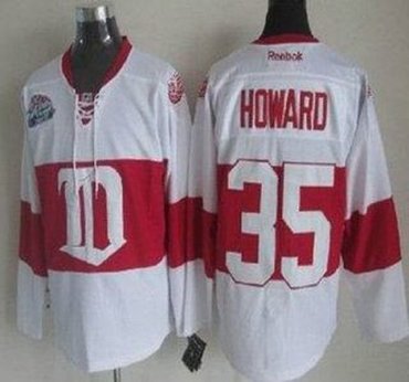 Detroit Red Wings 35 Jimmy Howard White Winter Classic NHL Jerseys