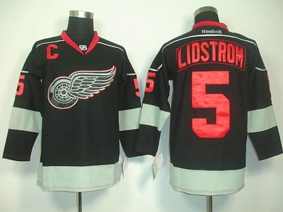 detroit red wings 5 nicklas lidstrom black ice jerseys