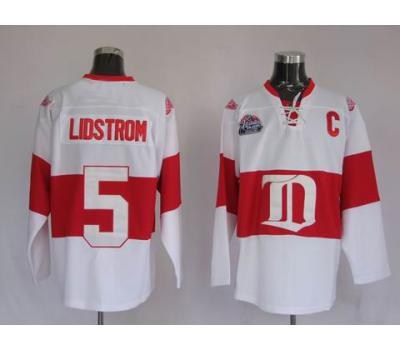 nhl deroit red wings #5 lidstrom white winter classic