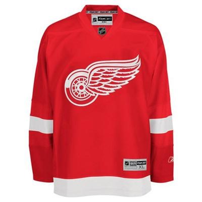 nhl detroit red wings #3 phaneu home red jersey