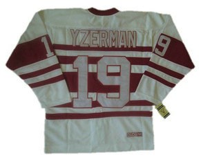 nhl jersey deroit red wings 19 yzerman white