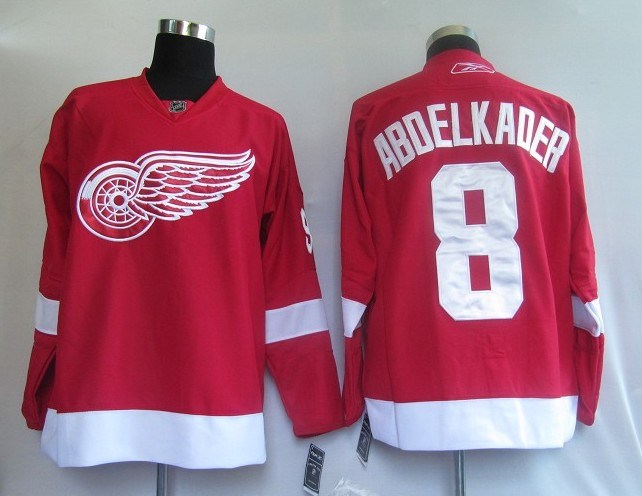 deroit red wings 8# abdelkader red jerseys