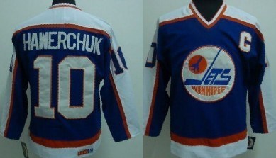 winnipeg jets #10 hawerchuk blue jersey