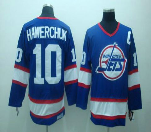 NHL New York Jets 10 HAWERCHUK Blue Jerseys