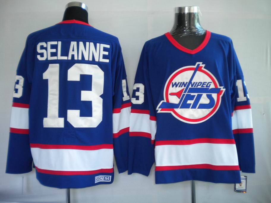 jerseys New Jets 13 Selanne blue