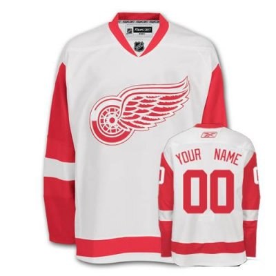 detroit red wings road customized hockey jersey