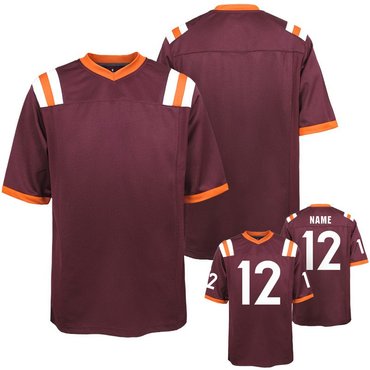 Custom Men Virginia Tech Hokies Maroon Replica College Alumni Jersey