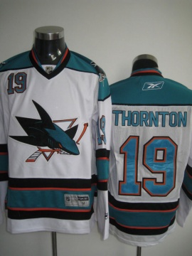 NHL Jerseys San Jose Sharks 19 THORNTON White