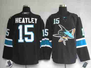 NHL Jerseys San Jose Sharks 15# HEATLEY black