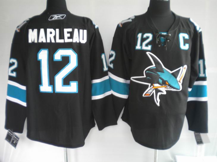 NHL Jerseys San Jose Sharks 12# MARLEAU black