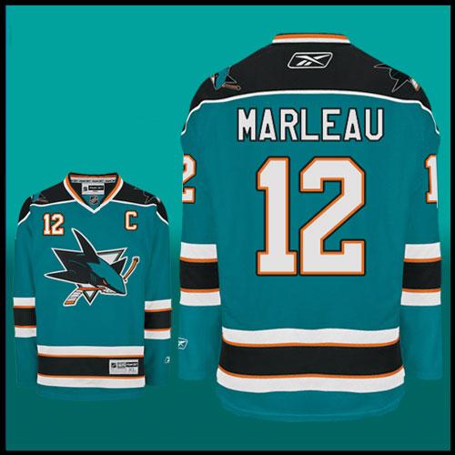 NHL San Jose Sharks #12 Patrick Marleau Green Jersey