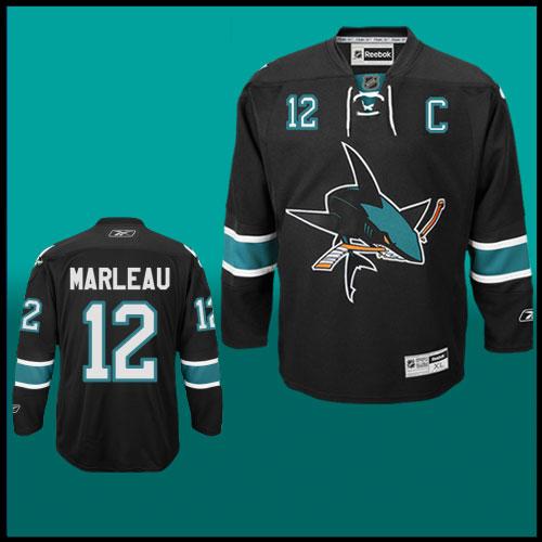 NHL San Jose Sharks #12 Patrick Marleau Black Jersey