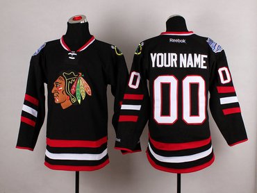 Customized Chicago Blackhawks Black 2014 Stadium Series Hockey NHL Jerseys